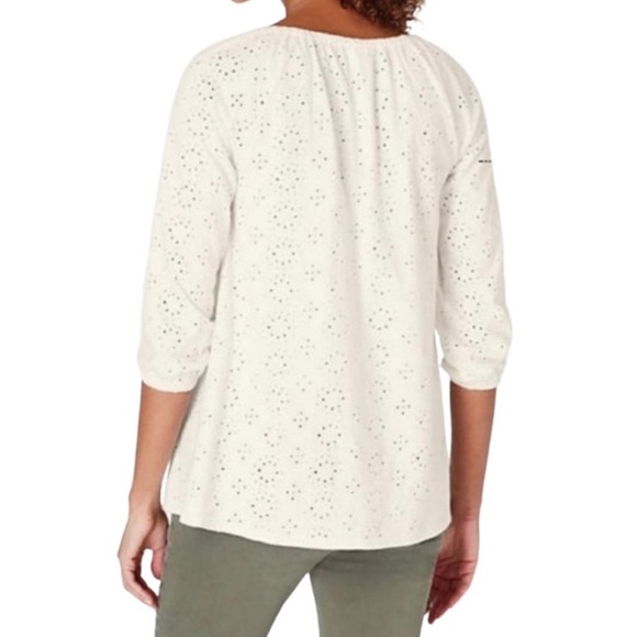 NWT J Jill Eyelet Tie Front Tunic - Picture 3 of 10